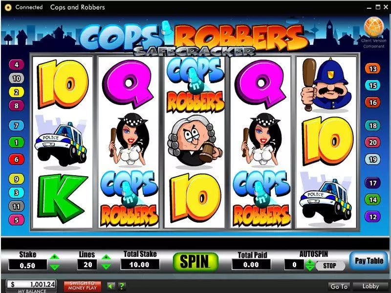 Cops and Robbers Safe Cracker Slots 888 Free Spins