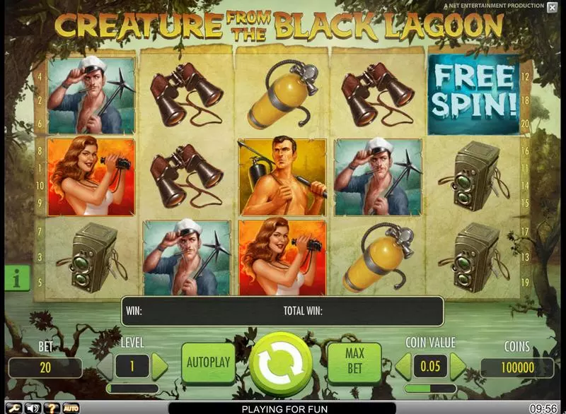 Creature from the Black Lagoon Slots NetEnt Free Spins
