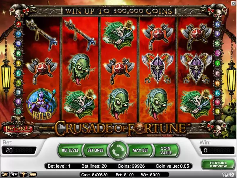 Crusaders of Fortune Slots NetEnt Free Spins