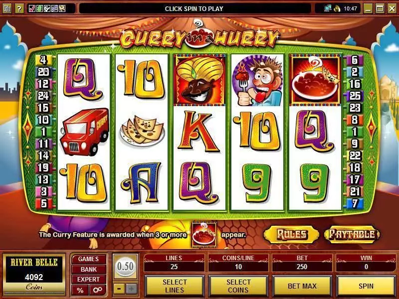 Curry in a Hurry Slots Microgaming Second Screen Game