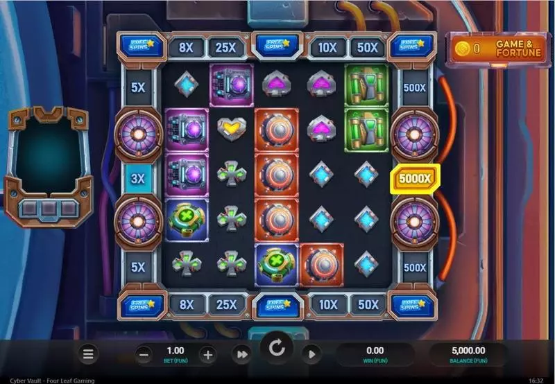 Cybes Vault Slots Four Leaf Gaming Free Spins