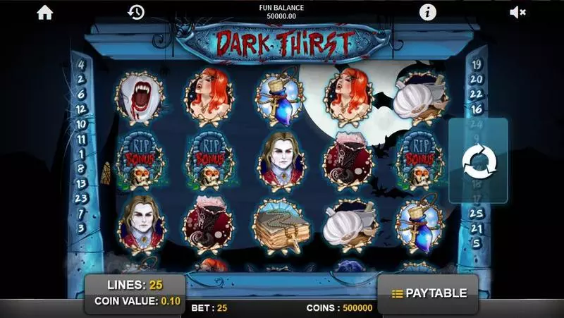 Dark Thirst Slots 1x2 Gaming Free Spins