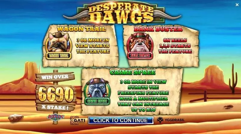 Desperate Dawgs Slots Yggdrasil Second Screen Game