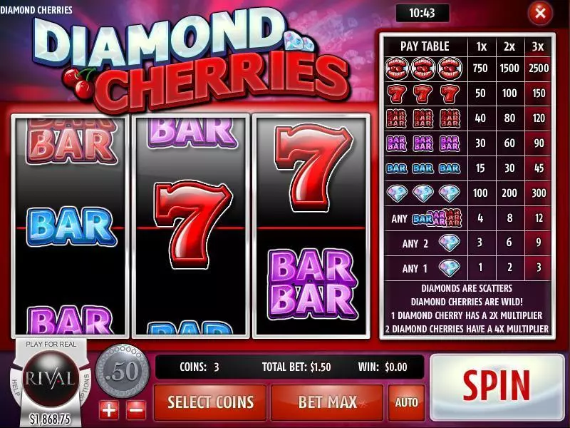 Diamond Cherries Slots Rival 