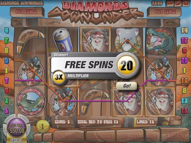 Diamonds Downunder Slots Rival Free Spins