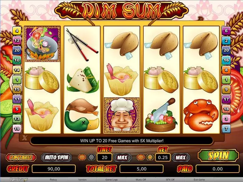 Dim Sum Slots bwin.party Free Spins