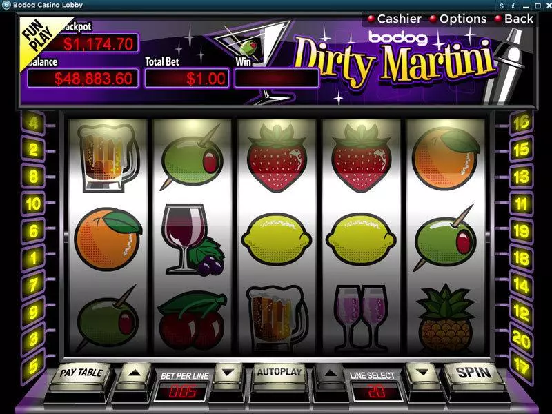 Dirty Martini Slots RTG Free Spins