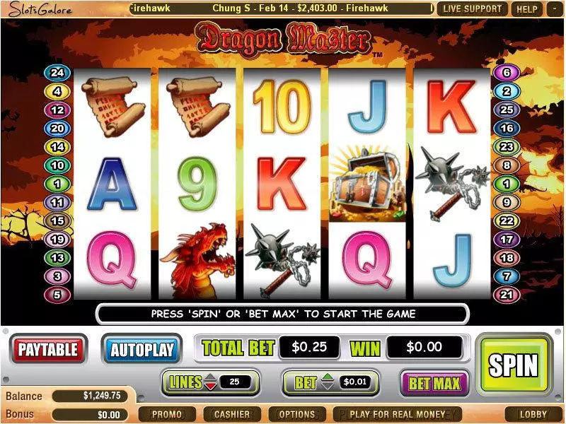 Dragon Master Slots WGS Technology Free Spins