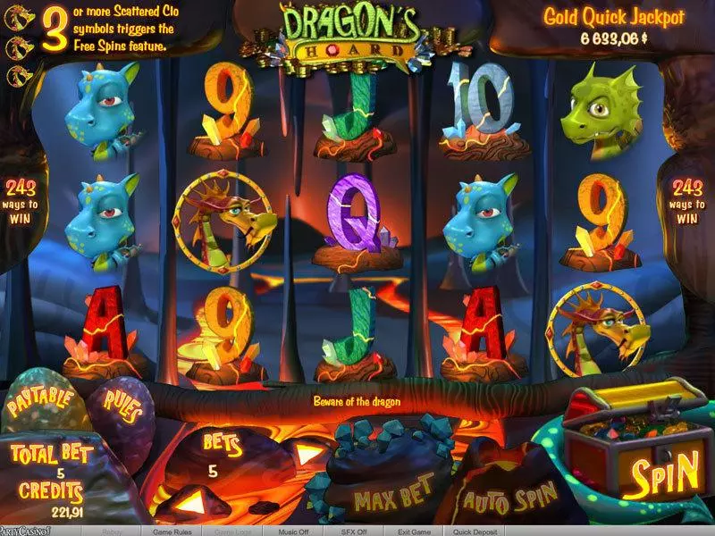 Dragon's Hoard Slots bwin.party Jackpot bonus game