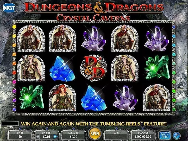 Dungeons & Dragons - Crystal Caverns Slots IGT Free Spins