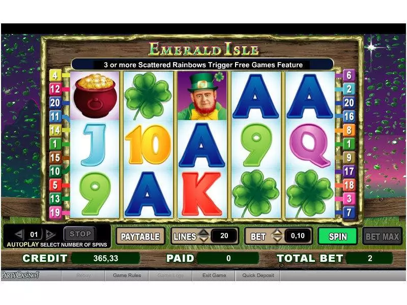 Emerald Isle Slots bwin.party Free Spins