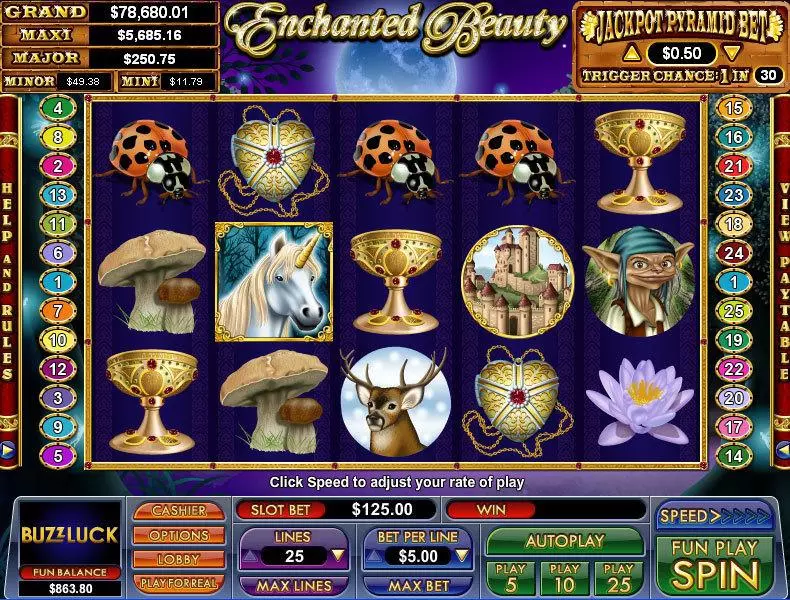 Enchanted Beauty Slots NuWorks Jackpot bonus game