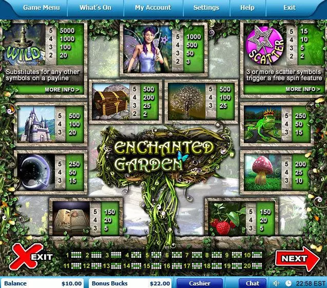 Enchanted Garden Slots Leap Frog Second Screen Game