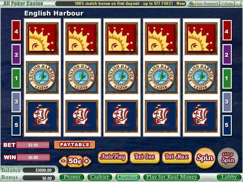 English Harbour Slots Vegas Technology 