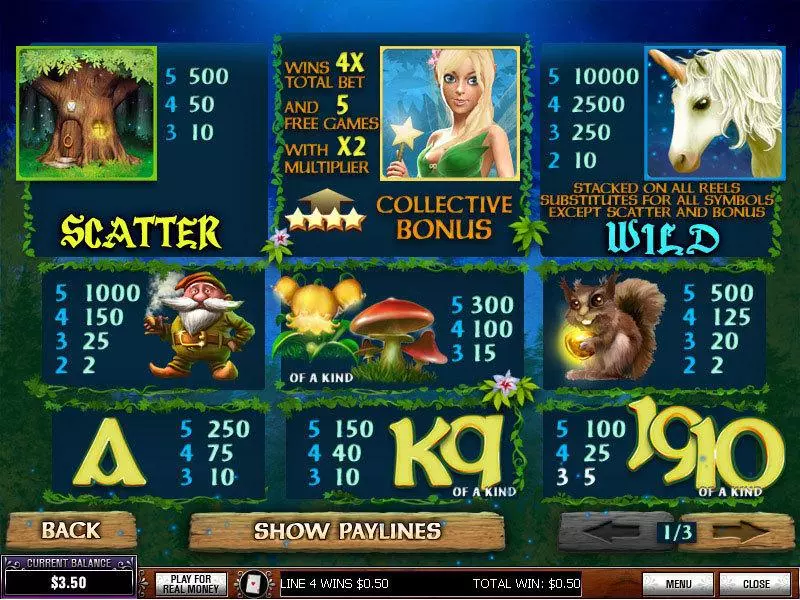 Fairy Magic Slots PlayTech Free Spins