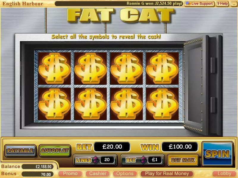 Fat Cat Slots WGS Technology Second Screen Game