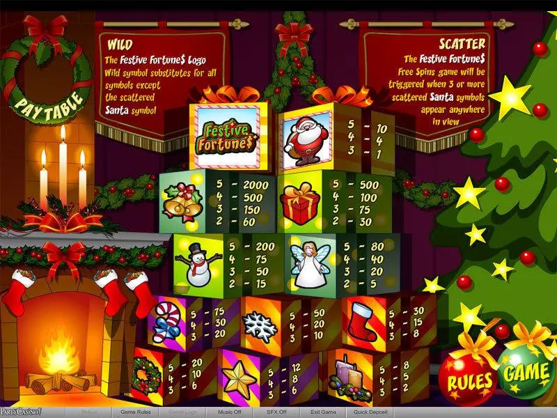 Festive Fortunes Slots bwin.party Free Spins