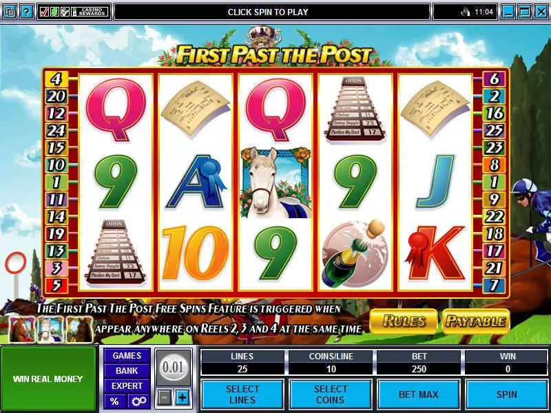 First Past The Post Slots Microgaming Free Spins