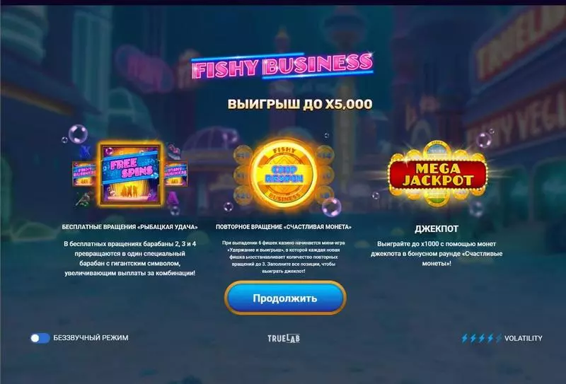 Fishy Business Slots TrueLab Games Free Spins