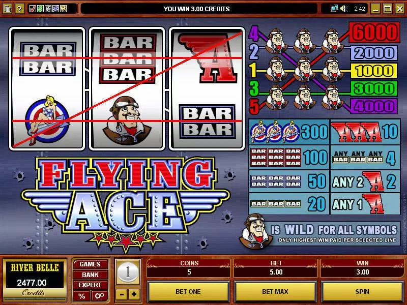 Flying Ace Slots Microgaming 