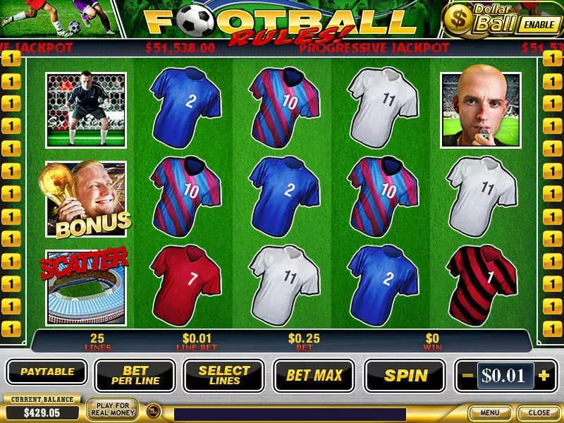 Football Rules! Slots PlayTech Free Spins