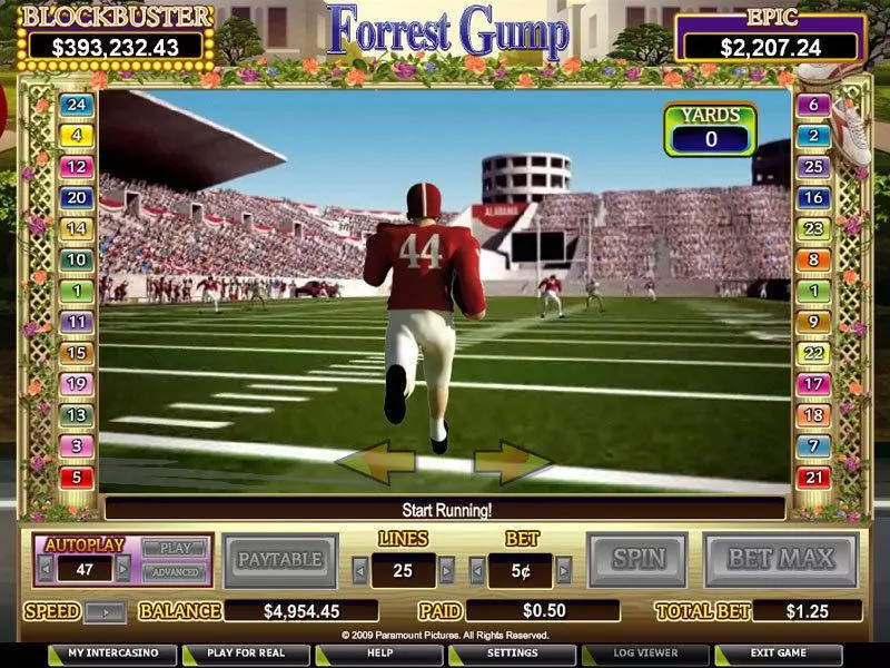Forrest Gump Slots CryptoLogic Second Screen Game