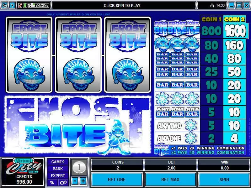 Frost Bite Slots Microgaming 
