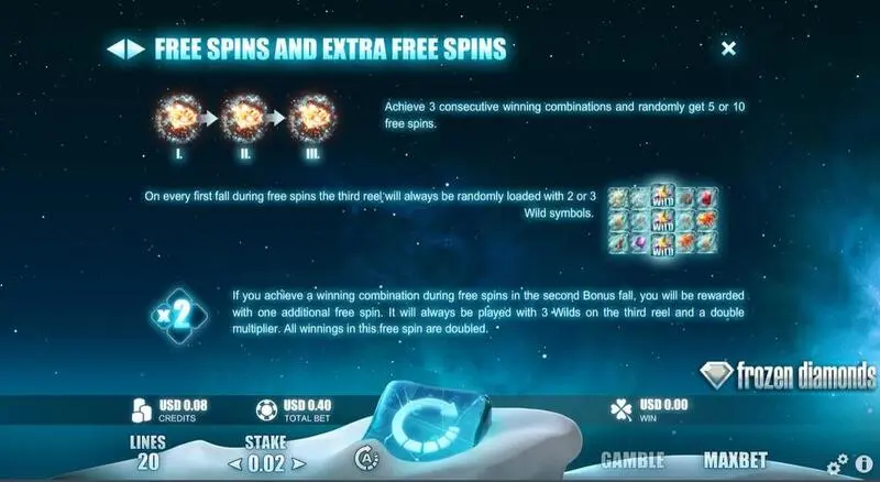Frozen Diamonds Slots MicrogamingRabcat Free Spins