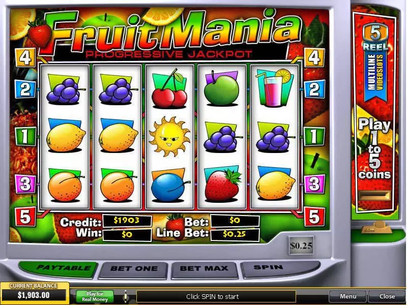 FruitMania Slots PlayTech Second Screen Game