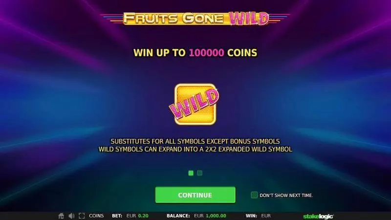 Fruits Gone Wild Slots StakeLogic Free Spins