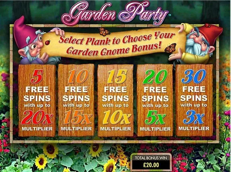 Garden Party Slots IGT Free Spins