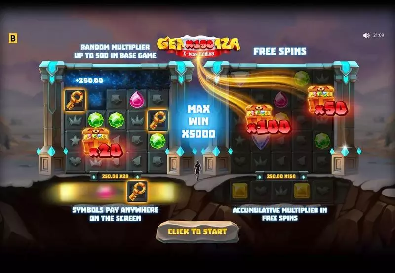 Gemza X-mas Slots BGaming Free Spins