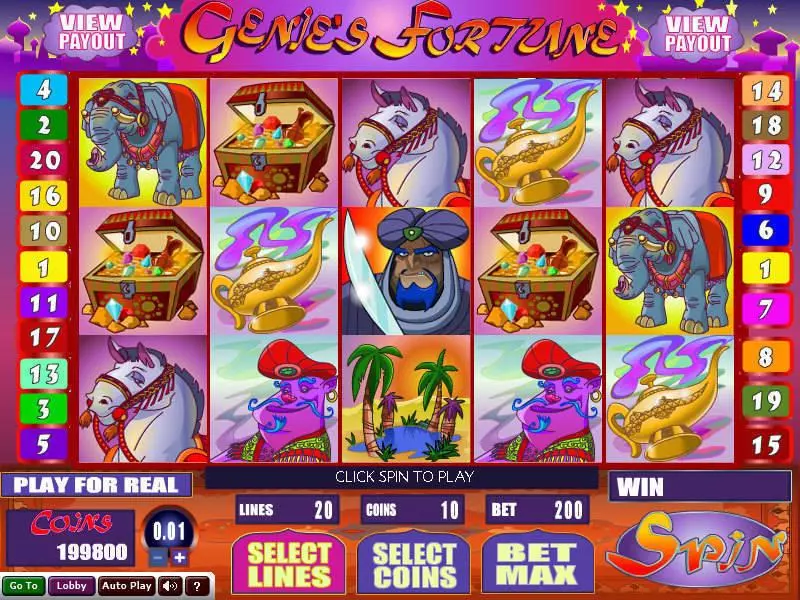 Genie's Fortune Slots Wizard Gaming Second Screen Game