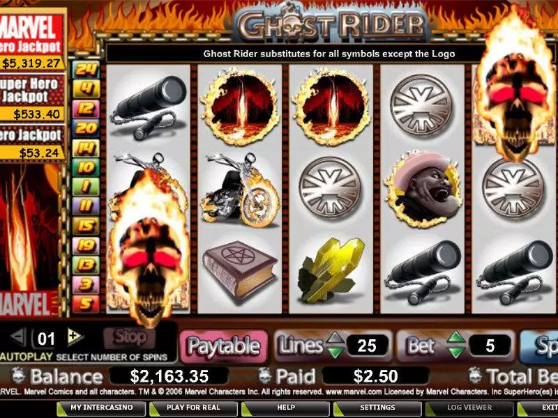 Ghost Rider Slots CryptoLogic Second Screen Game