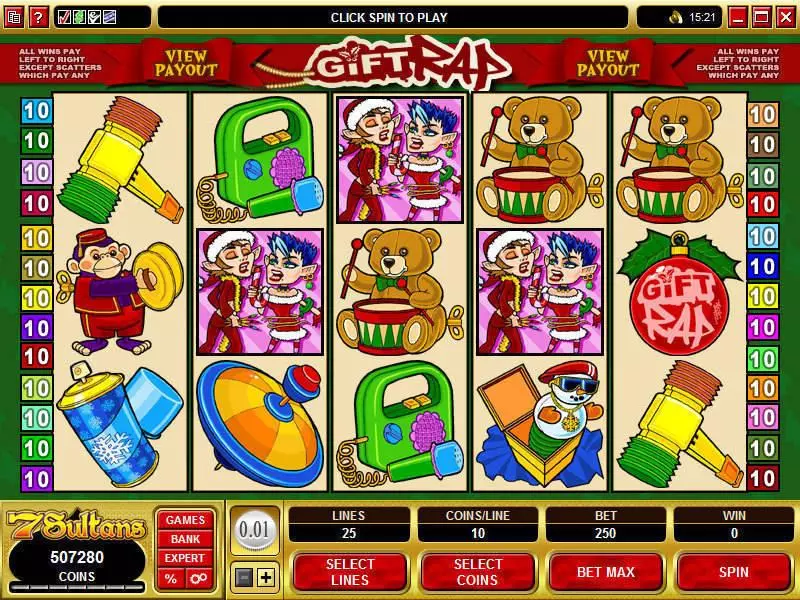 Gift Rap Slots Microgaming Second Screen Game