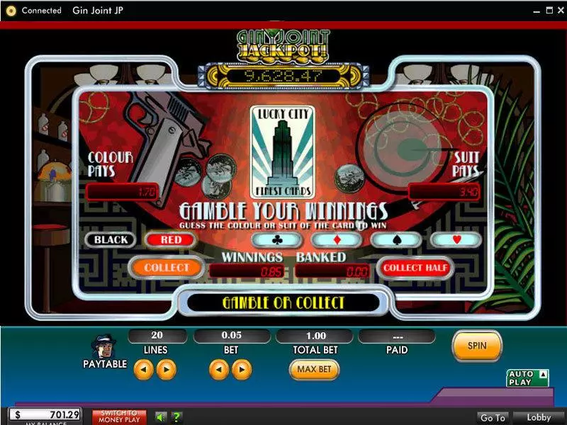 Gin Joint Jackpot Slots 888 Second Screen Game