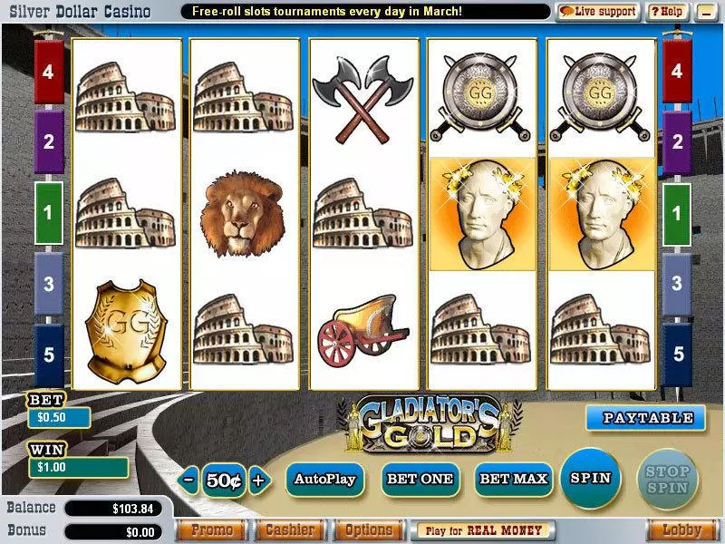 Gladiator's Gold Slots WGS Technology 