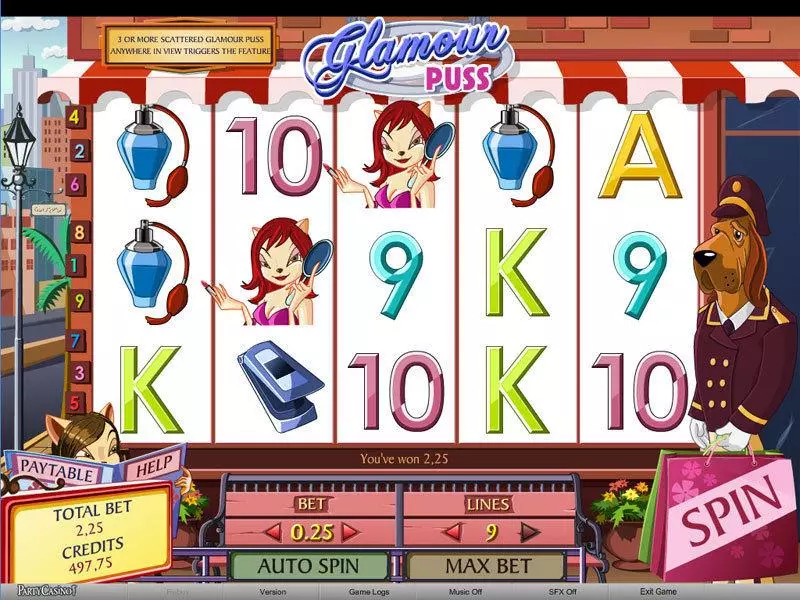 Glamour Puss Slots bwin.party Free Spins
