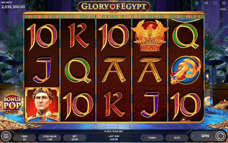 Glory of Egypt Slots Endorphina Bonus-Pop