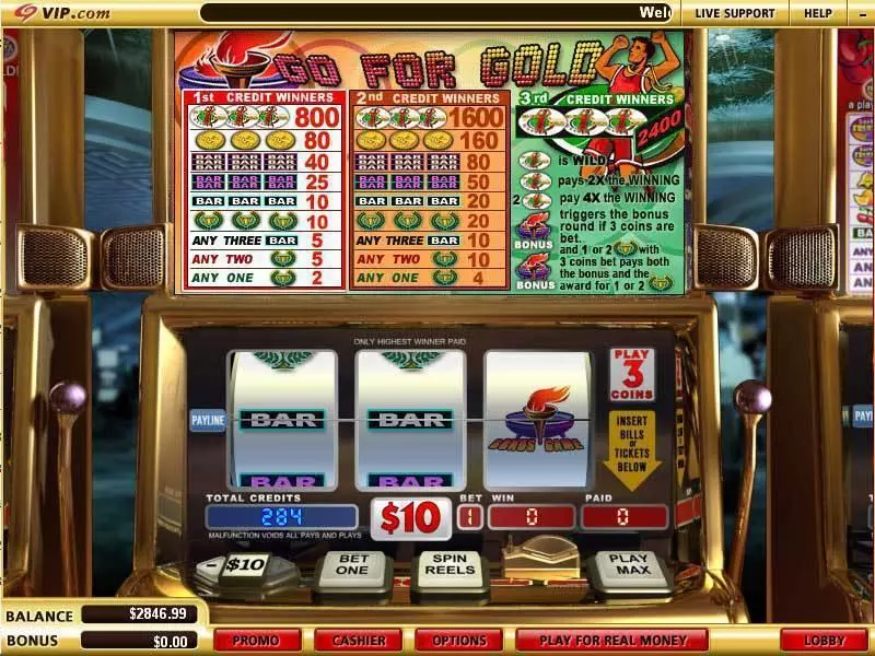 Go for Gold Slots WGS Technology Second Screen Game