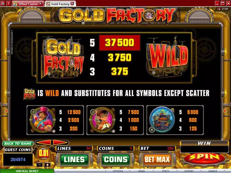 Gold Factory Slots Microgaming Free Spins