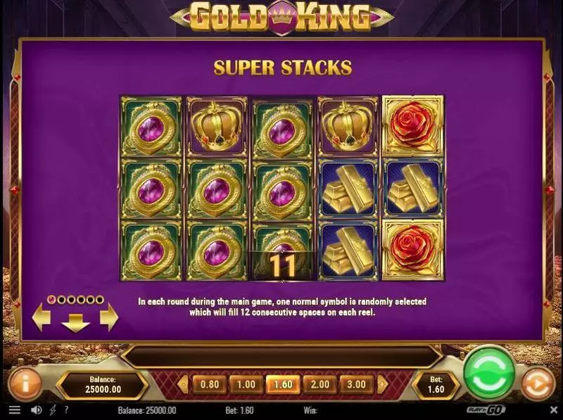 Gold King Slots Play'n GO Free Spins