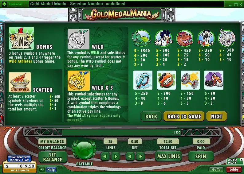 Gold Medal Mania Slots 888 Second Screen Game