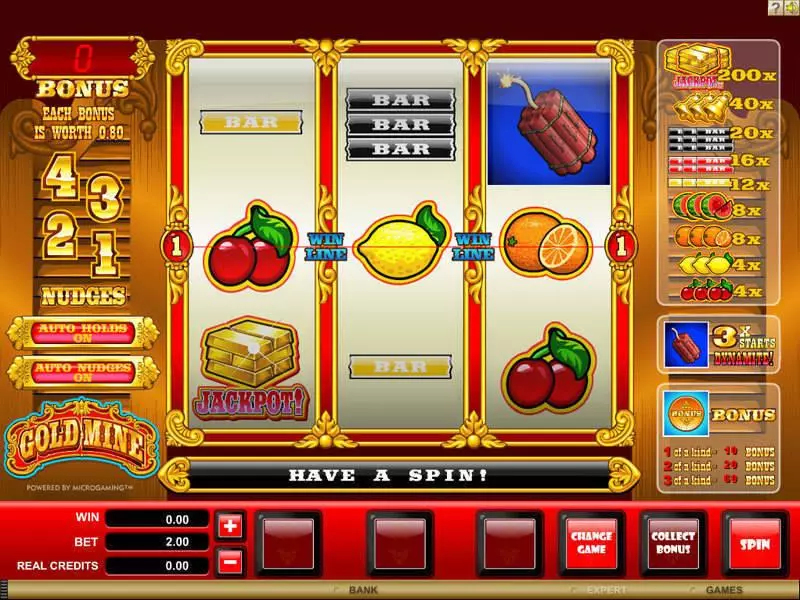 Gold Mine Slots Microgaming Second Screen Game