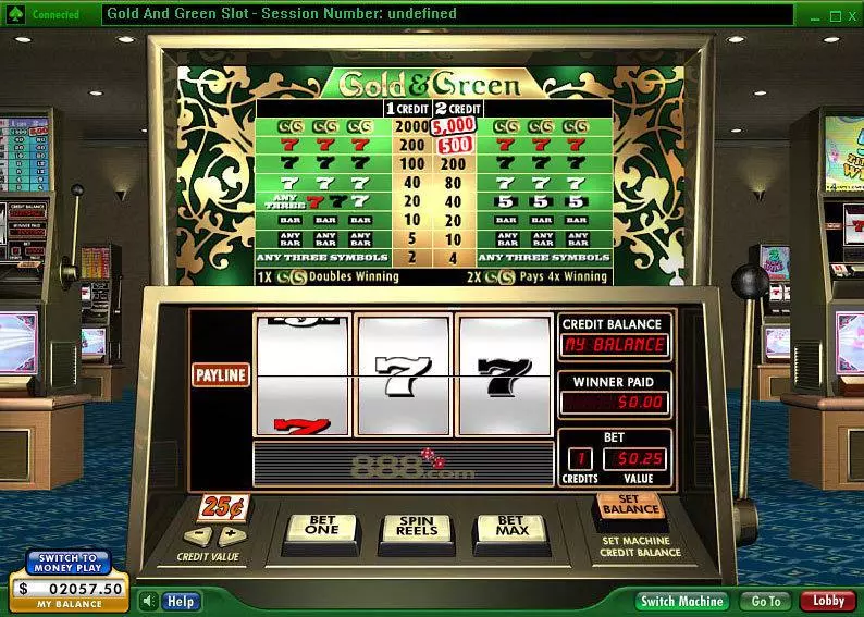 Gold 'n' Green Slots 888 