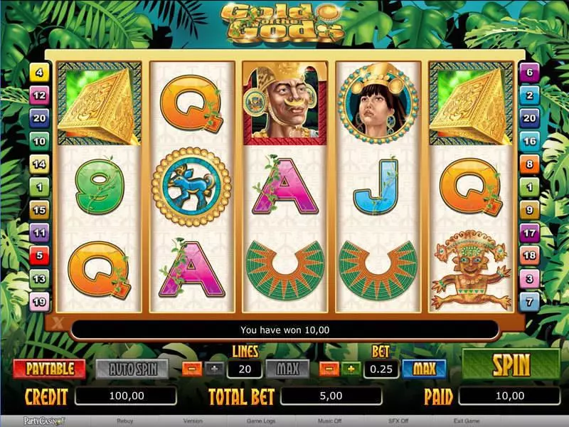 Gold of the Gods Slots bwin.party Free Spins
