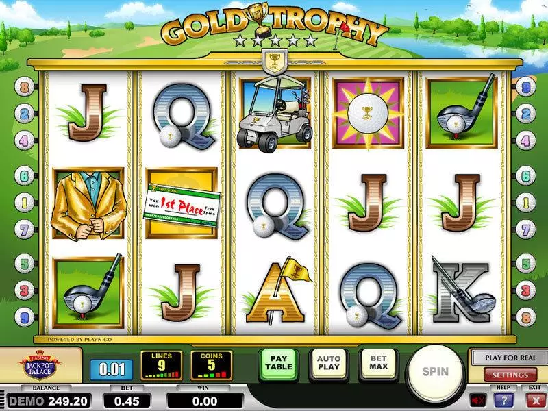 Gold Trophy Slots Play'n GO Free Spins