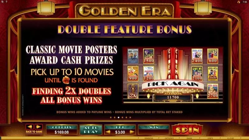 Golden Era Slots Microgaming Bonus Choice