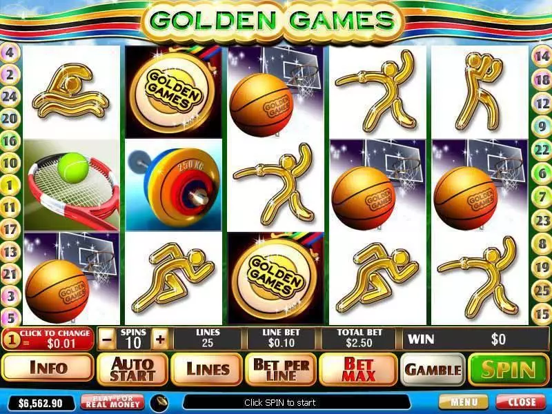Golden Games Slots PlayTech Free Spins
