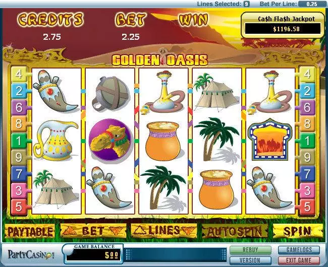 Golden Oasis Slots bwin.party Second Screen Game